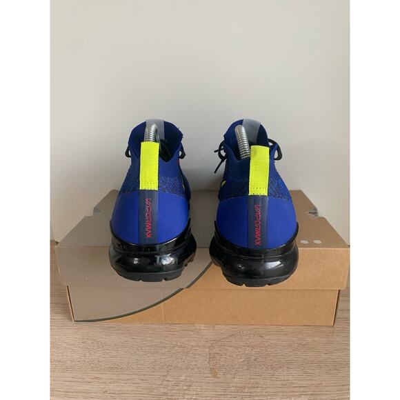 Nike Air VaporMax Flyknit 3 Deep Royal Blue/ Volt Men Sneakers- SZ 10 main image 5